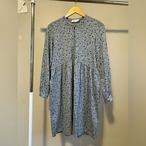 Indi & Cold Sleeved Midi Dress with Button Detail